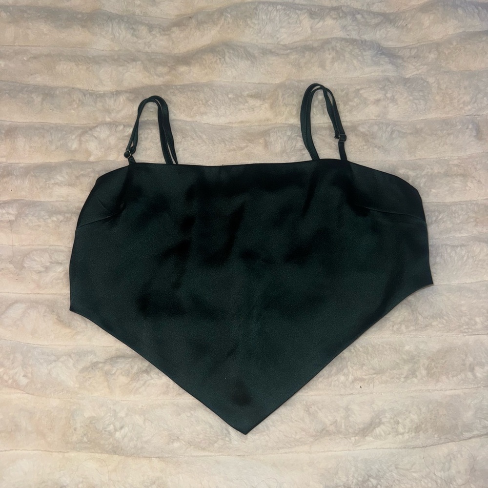 Black Satin Camisole Top